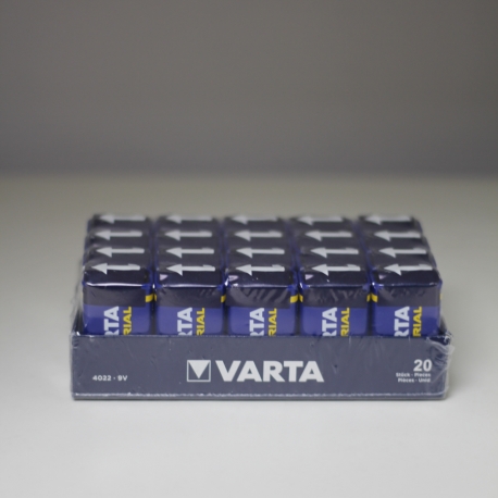 PACK de 20 Piles VARTA INDUSTRIAL 6LR61 PACK de 20 Piles VARTA INDUSTRIAL 6LR61
