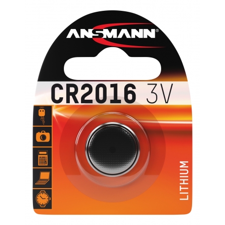 CR2016 - Blister de 1 pile ANSMANN Lithium 3V