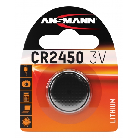 CR2450 - Blister de 1 pile ANSMANN Lithium 3V CR2450 - Blister de 1 pile ANSMANN Lithium 3V