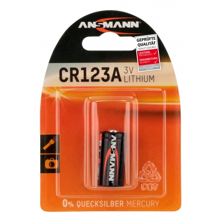1 pile CR123A (1 Blister) ANSMANN 1 pile CR123A (1 Blister) ANSMANN