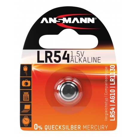 Pile alcaline LR54 / LR1130 / AG10 ANSMANN 1.5V