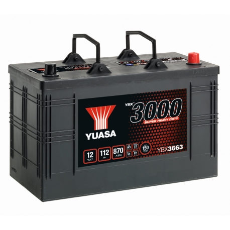 BATTERIE YUASA CARGO 663SHD 12V 115AH 800A