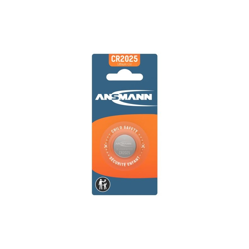 CR2025 - Blister de 1 pile ANSMANN Lithium 3V CR2025 - Blister de 1 pile ANSMANN Lithium 3V