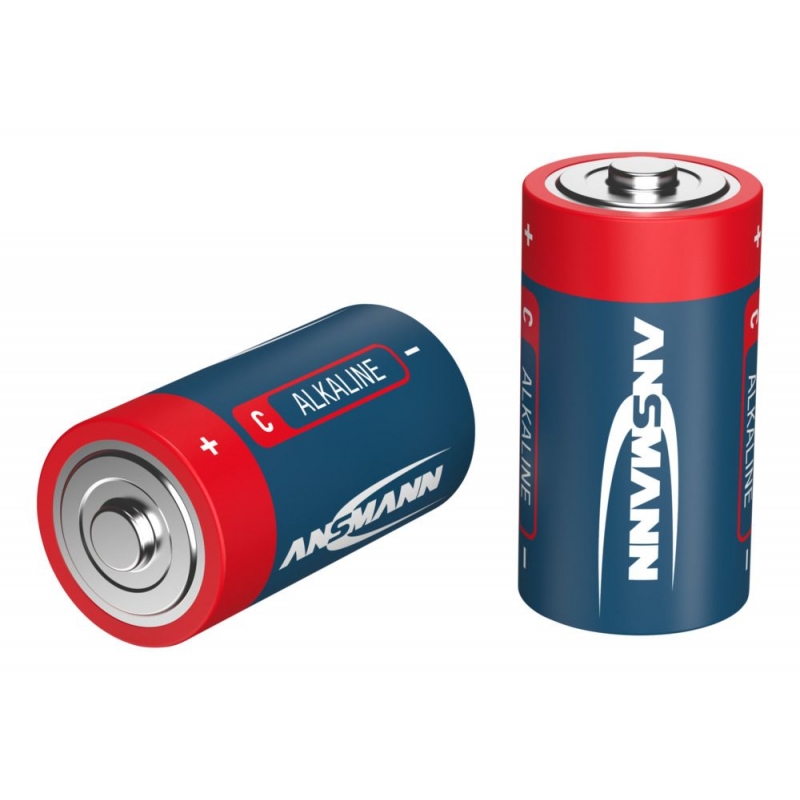 Blister de 2 piles LR14 C ANSMANN ALKALINE RED LINE Blister de 2 piles LR14 C ANSMANN ALKALINE RED LINE