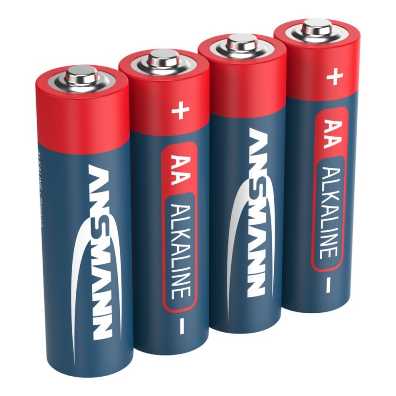 Blister de 4 piles LR06 AA ANSMANN ALKALINE RED LINE Blister de 4 piles LR06 AA ANSMANN ALKALINE RED LINE