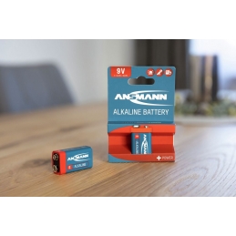 Blister de 1 piles 6LR61 ANSMANN ALKALINE RED LINE