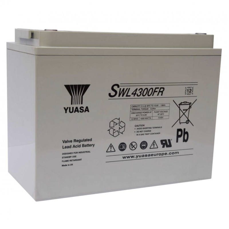Batterie Plomb Etanche YUASA SWL4300FR 12V 140Ah