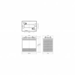 Batterie Deep-Cycle YUASA DCB605-6 6V 210Ah (C20) - schema dimensions